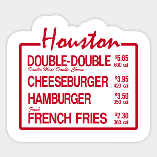 Houston Burger Sticker